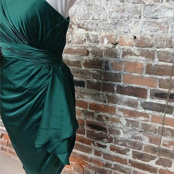 Mac Duggal Ieena Formal Cocktail Dress Women's 4 Green Wedding Party Night Out - Picture 7 of 12